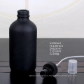 empty 250ml round matte black perfume spray glass bottle with mist fine sprayer